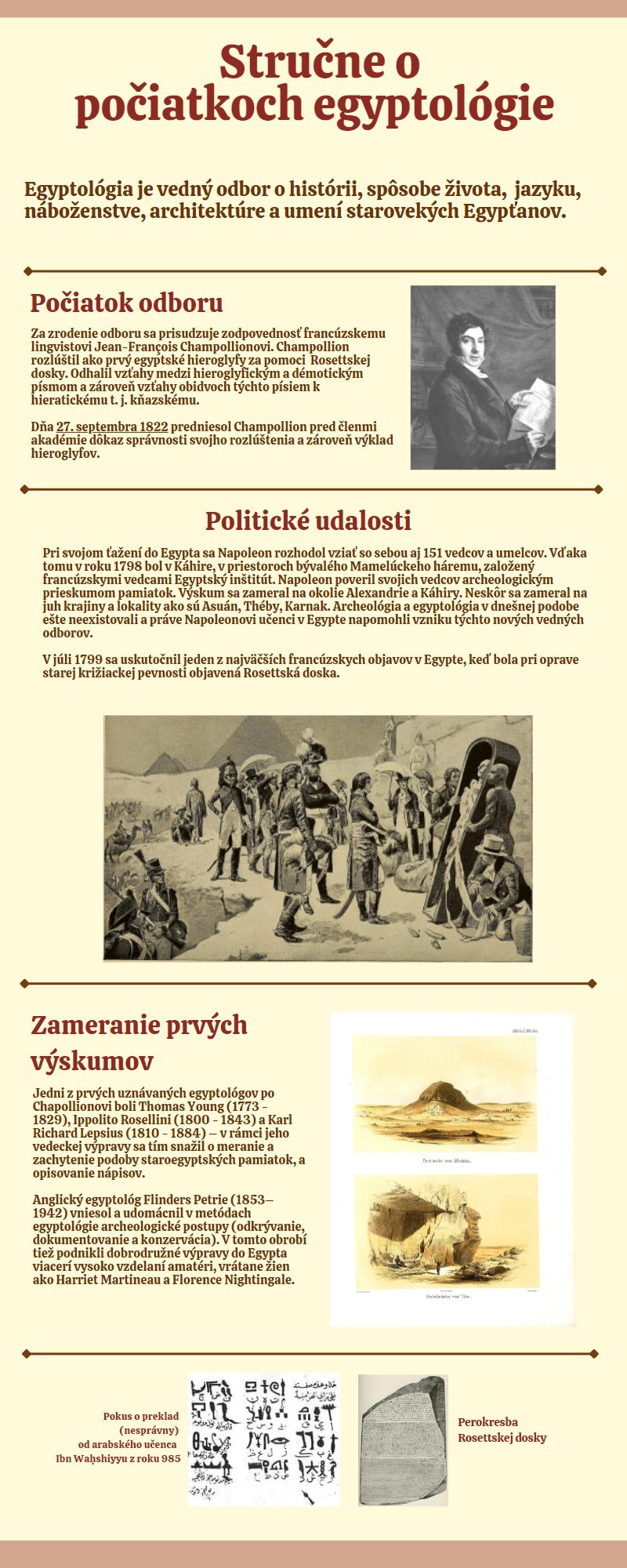 Stručne o počiatkoch egyptológie